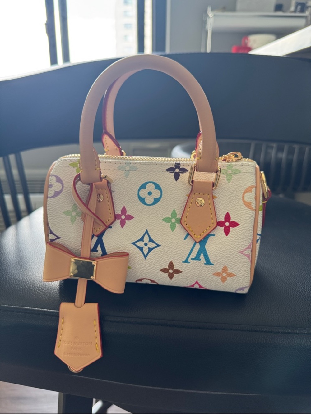 White Multicolor Mini Satchel Handbag with Crossbody Strap (NWT) - Picture 2 of 12
